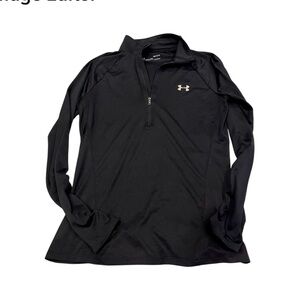 Under Armour Black HeatGear ¼-Zip Pullover | Size M